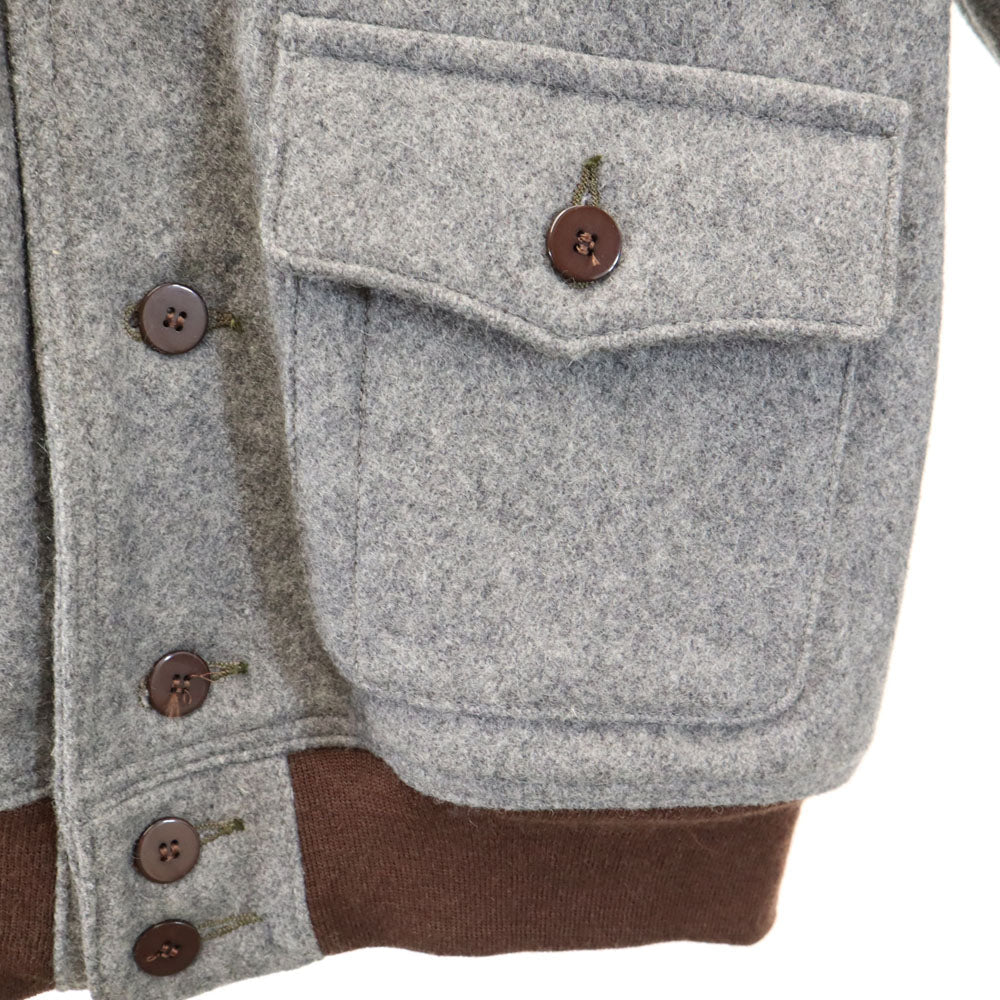 LOST WORLDS USA Made Melton Jacket Gray Size M