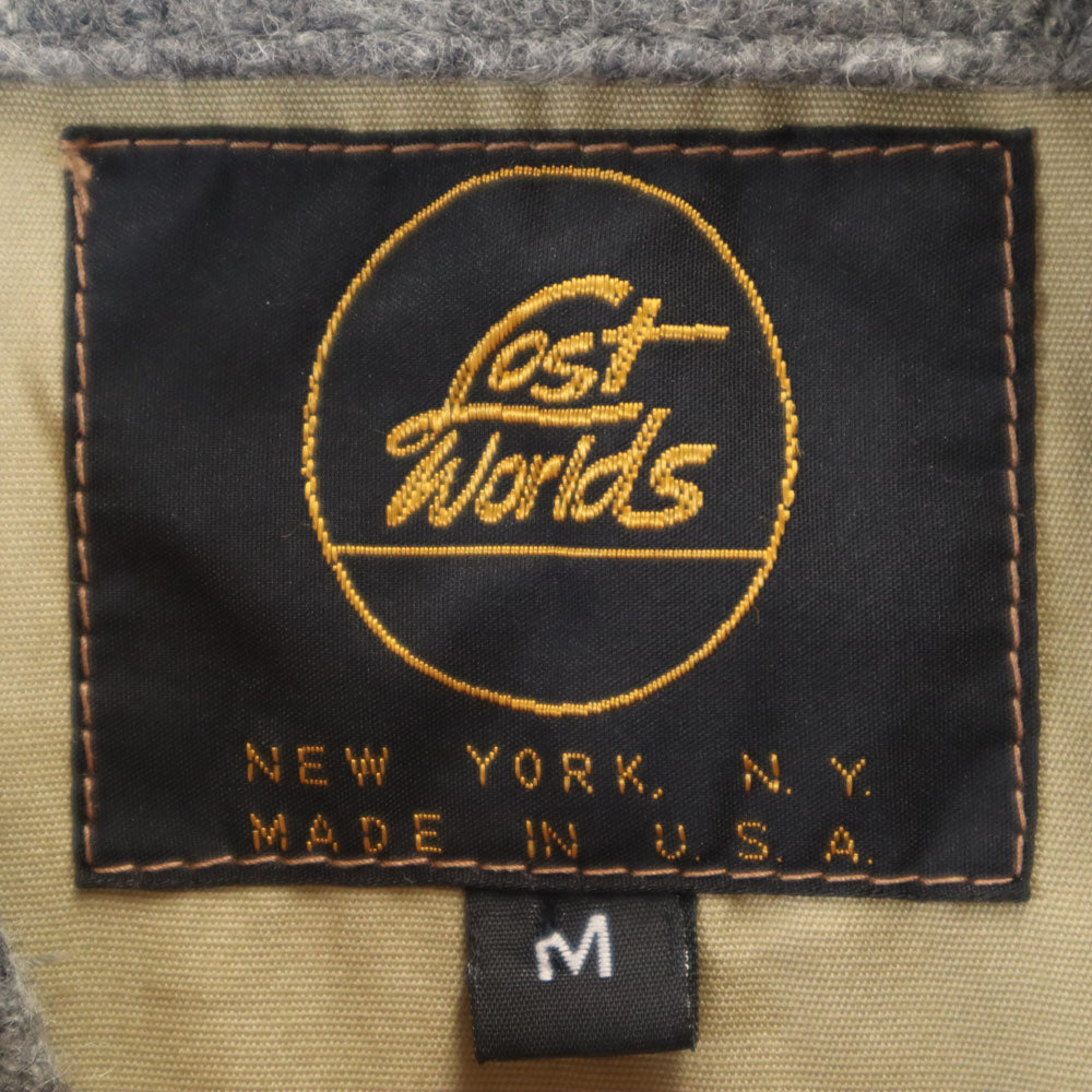 LOST WORLDS USA Made Melton Jacket Gray Size M