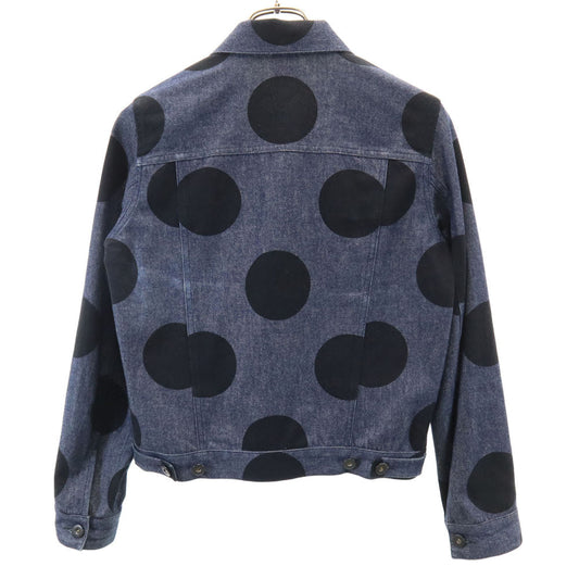 TAKESHI KOSAKA Polka Dot Denim Jacket Navy Size 1