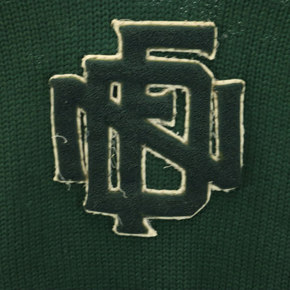 VINTAGE 40s 50s Lettered Patch Sweater Green