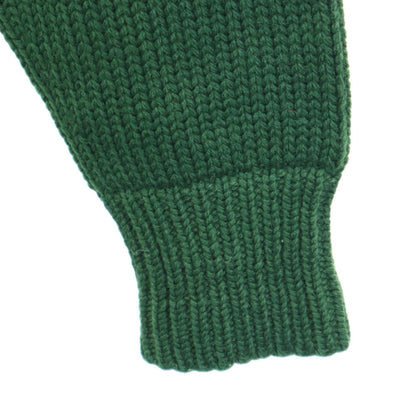 VINTAGE 40s 50s Lettered Patch Sweater Green