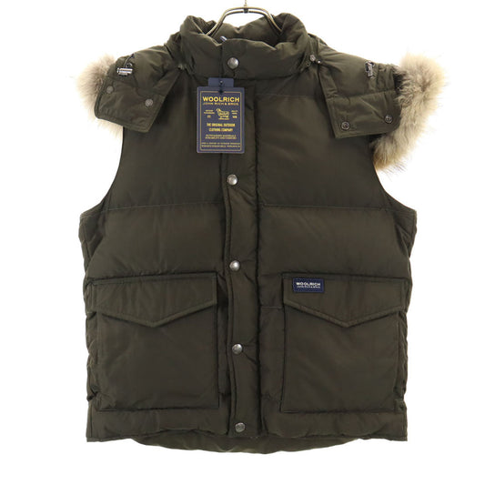 WOOLRICH Aleutian Down Vest Khaki Brown Size XS