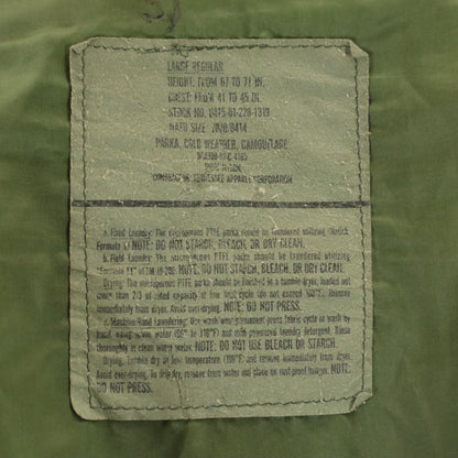 US ARMY 90s GORE-TEX ECWCS Woodland Camo Parka Jacket Size L