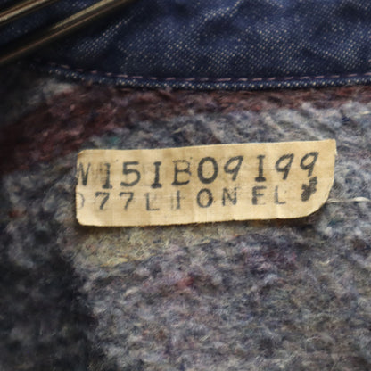 BLUE BELL 60s 70s Vintage Blanket Coverall Indigo Jacket Size 46
