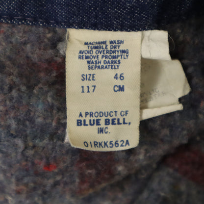 BLUE BELL 60s 70s Vintage Blanket Coverall Indigo Jacket Size 46