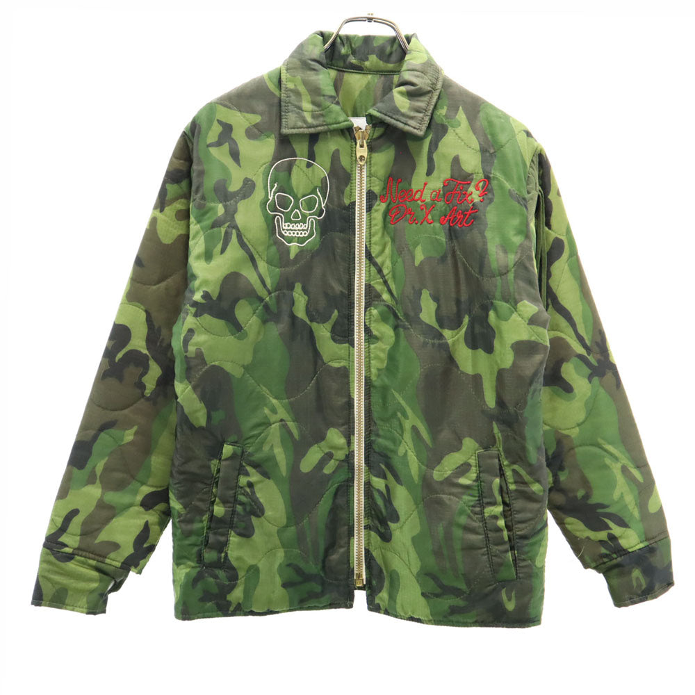 DR ROMANELLI USA Skull Camo Quilted Souvenir Jacket Size S