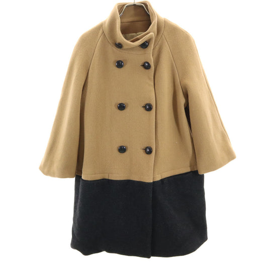 COACH 3/4 Sleeve Wool Coat Beige Size S