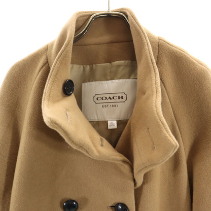 COACH 3/4 Sleeve Wool Coat Beige Size S