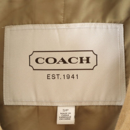 COACH 3/4 Sleeve Wool Coat Beige Size S