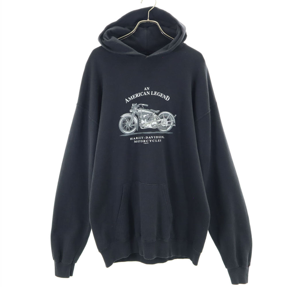 HARLEY DAVIDSON 90s Vintage Made in USA Hoodie Black Size L