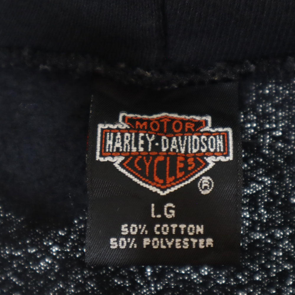 HARLEY DAVIDSON 90s Vintage Made in USA Hoodie Black Size L