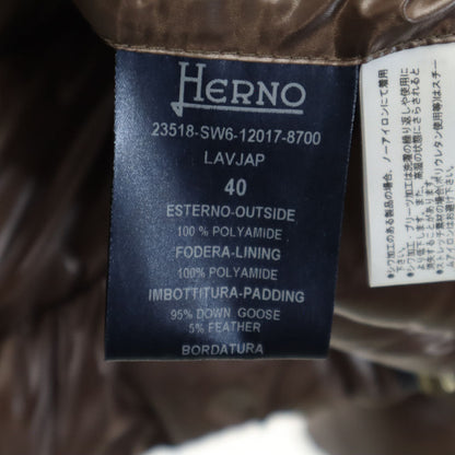 Herno Reversible Down Jacket Brown Size 40