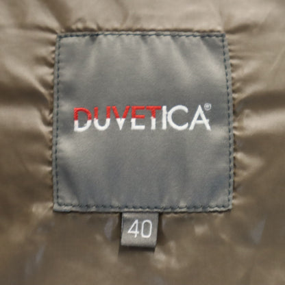 DUVETICA Long Sleeve Down Jacket Beige Size 40
