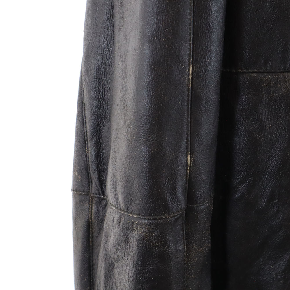 BALMAIN Rabbit Leather Jacket Brown Size JP 11