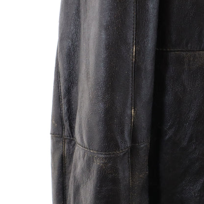 BALMAIN Rabbit Leather Jacket Brown Size JP 11