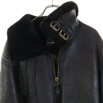 AVIREX Made in USA B-3 Flight Shearling Jacket Brown Size 36