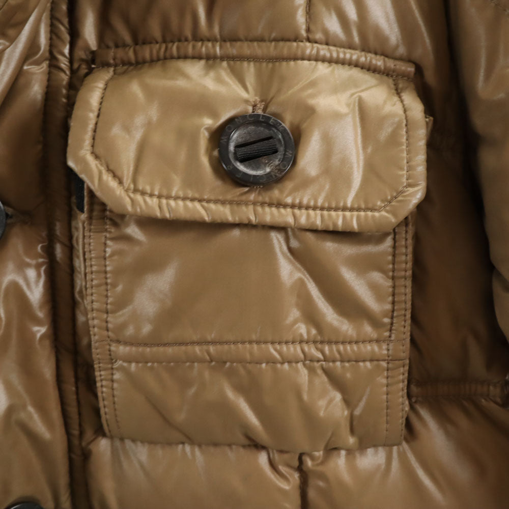 MONCLER Down Jacket Khaki Brown Size 1