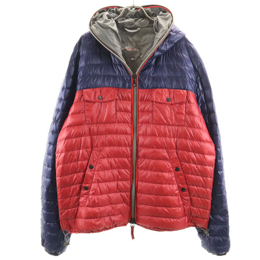 DUVETICA Red Navy Colorblock Down Jacket Size 56