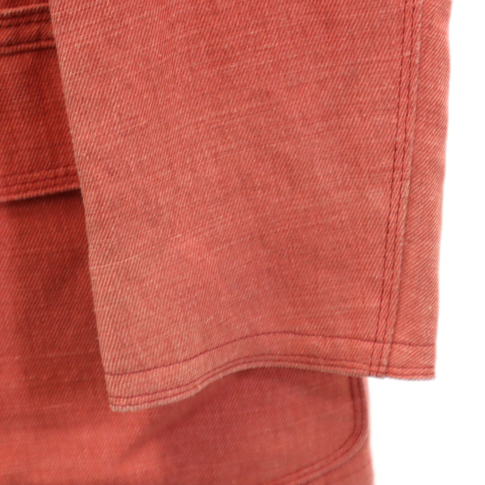 Herno Italian Linen Double Breasted Jacket Orange-Red Size 48