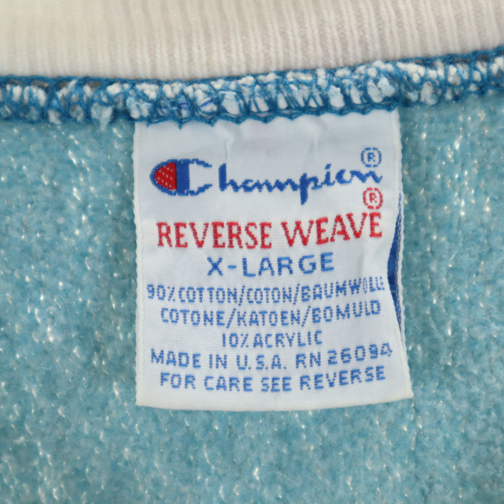 Champion 90s Reverse Weave Bleached Sweatshirt Green Size XL