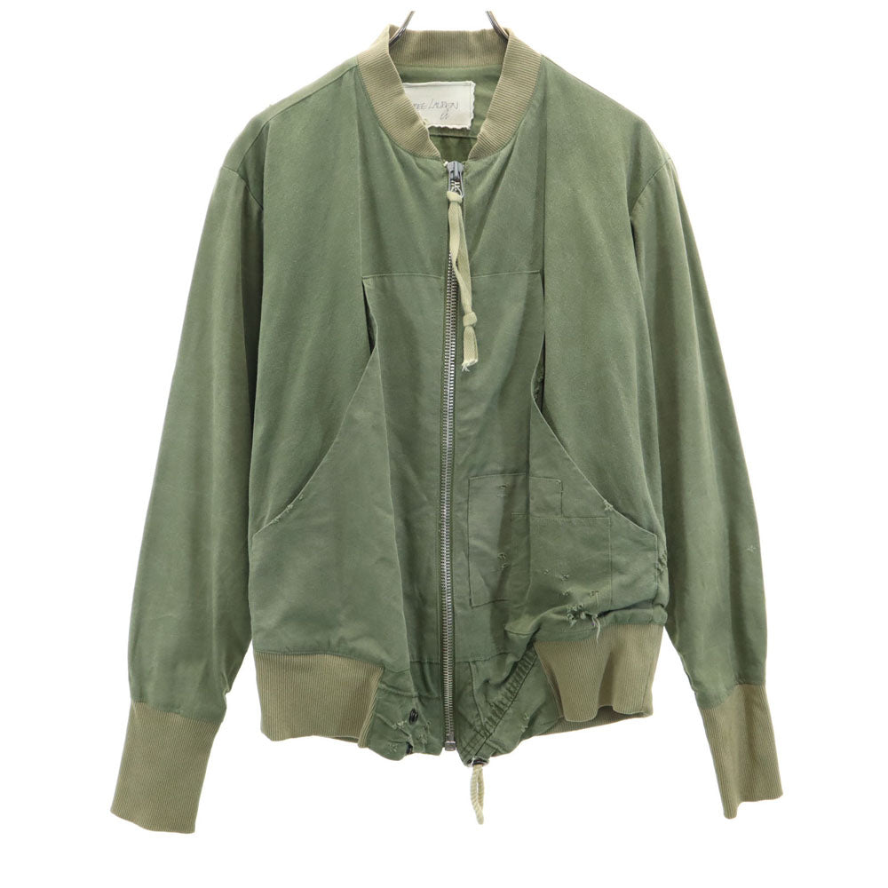 GREG LAUREN USA Made Long Sleeve Zip Jacket Khaki Size 1