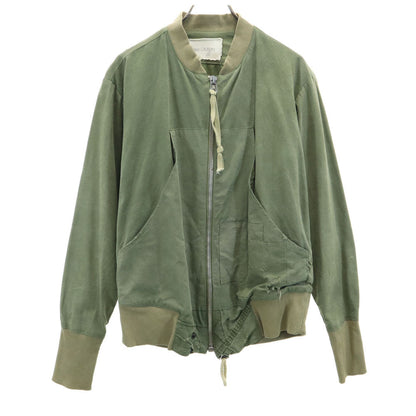 GREG LAUREN USA Made Long Sleeve Zip Jacket Khaki Size 1
