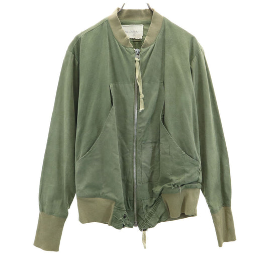 GREG LAUREN USA Made Long Sleeve Zip Jacket Khaki Size 1