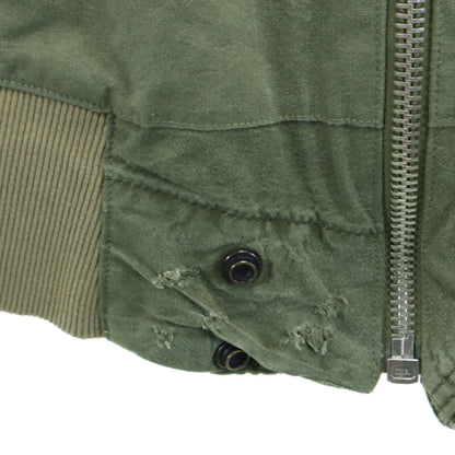 GREG LAUREN USA Made Long Sleeve Zip Jacket Khaki Size 1