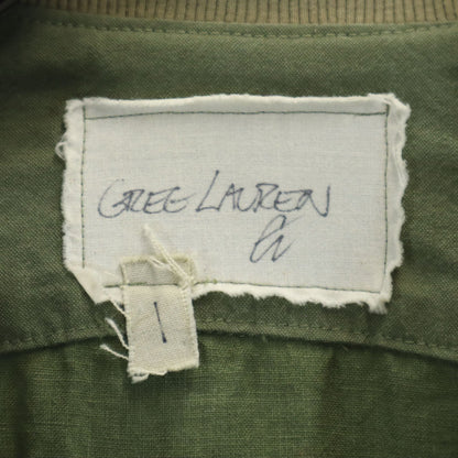 GREG LAUREN USA Made Long Sleeve Zip Jacket Khaki Size 1