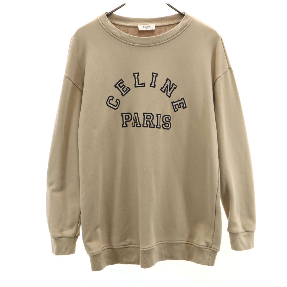 CELINE Beige Long Sleeve Sweatshirt Size L