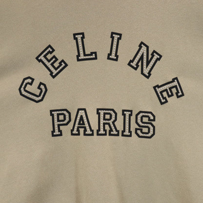 CELINE Beige Long Sleeve Sweatshirt Size L