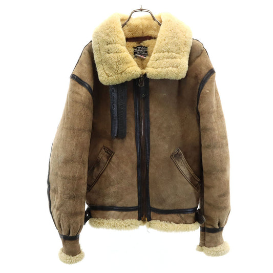 AVIREX USA Made B-3 Shearling Flight Jacket Brown Size 40