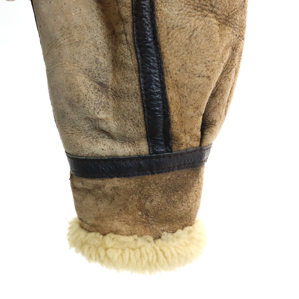 AVIREX USA Made B-3 Shearling Flight Jacket Brown Size 40