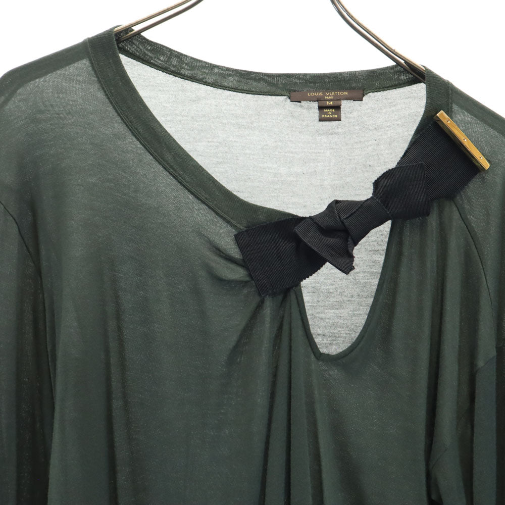 LOUIS VUITTON Green Long Sleeve Sweater Size M