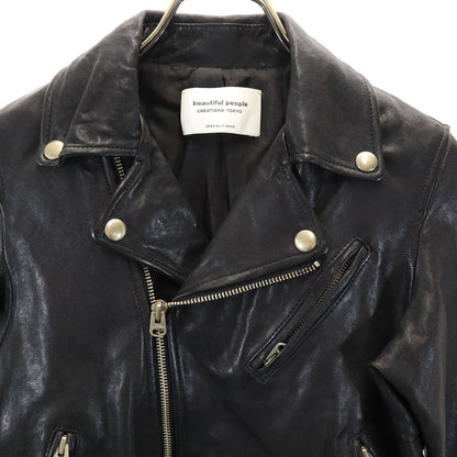 beautiful people Black Double Rider Leather Jacket Size 130