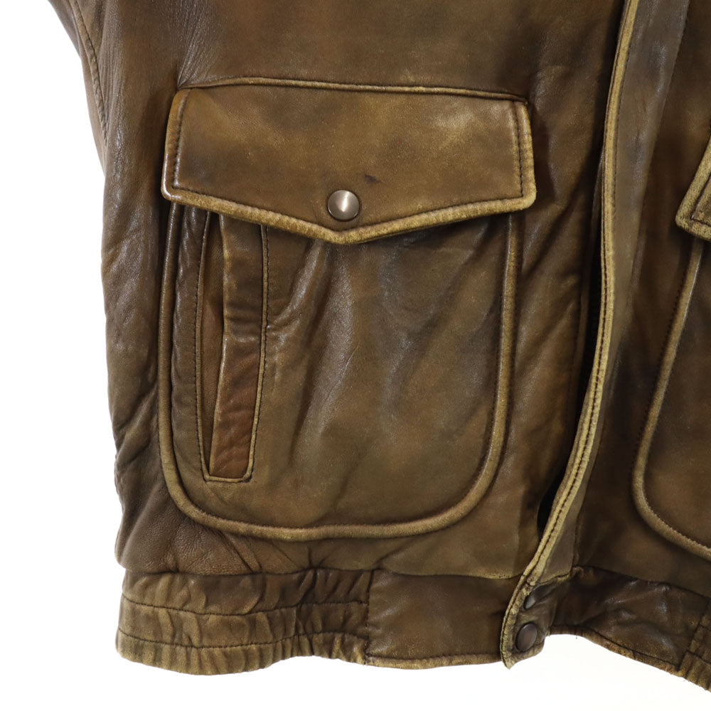 HARLEY DAVIDSON 90s Flight Lined Jacket Brown Size 40