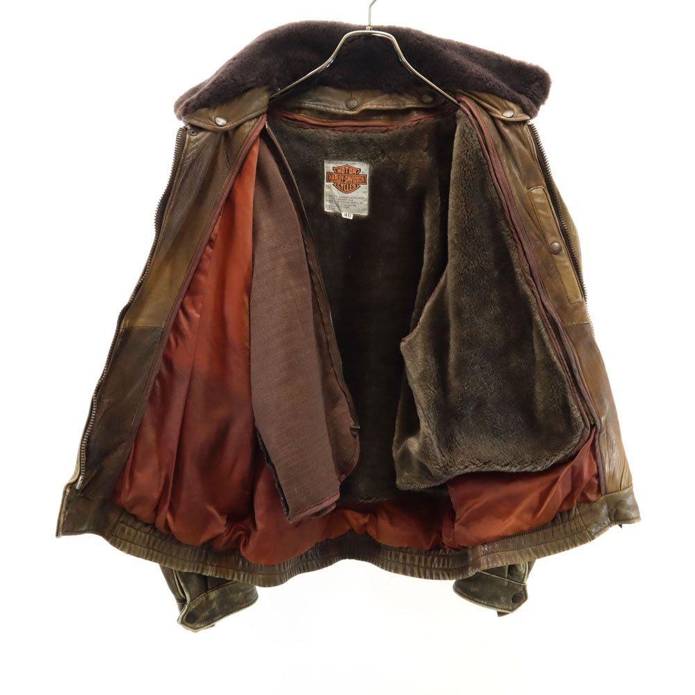 HARLEY DAVIDSON 90s Flight Lined Jacket Brown Size 40
