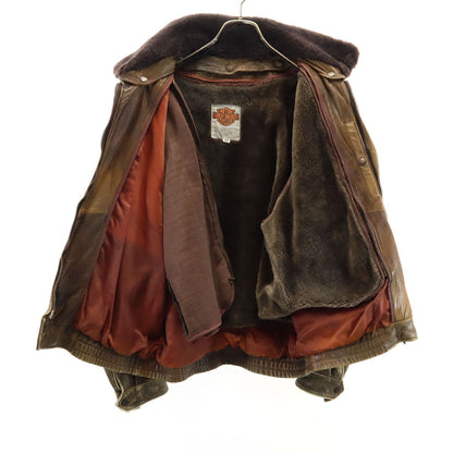 HARLEY DAVIDSON 90s Flight Lined Jacket Brown Size 40