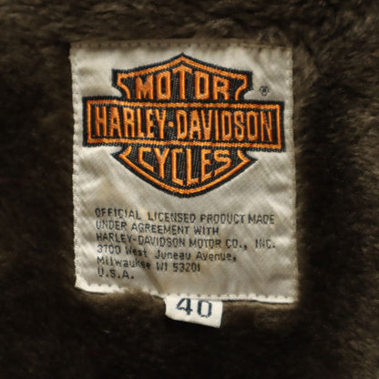 HARLEY DAVIDSON 90s Flight Lined Jacket Brown Size 40