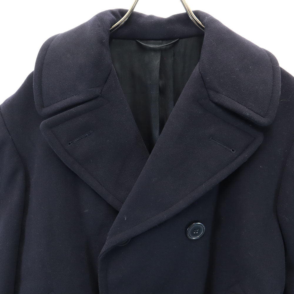 US NAVY 60s Vintage Melton Dark Navy Peacoat Coat Size M