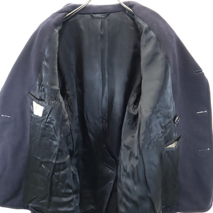 US NAVY 60s Vintage Melton Dark Navy Peacoat Coat Size M
