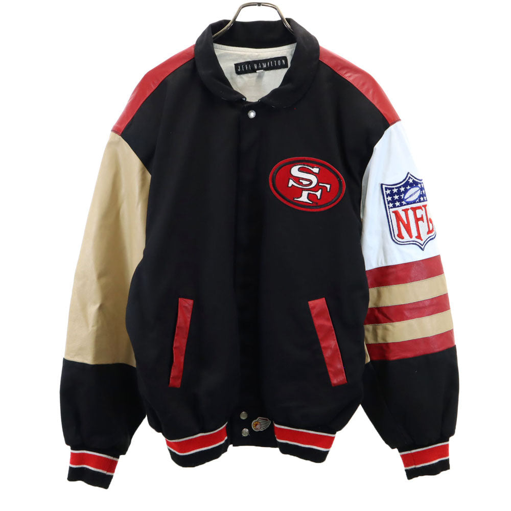 Jeff Hamilton Black Varsity Jacket Size L