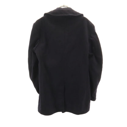 US NAVY 40s Vintage Melton 10-Button Peacoat Black Coat Size 38