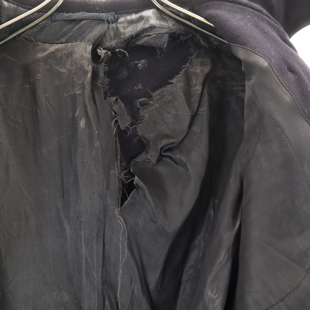 US NAVY 40s Vintage Melton 10-Button Peacoat Black Coat Size 38