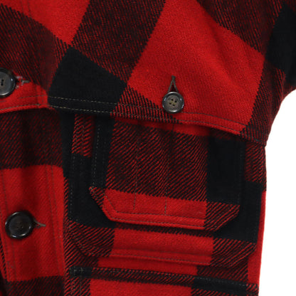 WHITE STAG 50s Vintage Wool Plaid Double Coverall Red