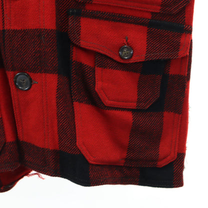 WHITE STAG 50s Vintage Wool Plaid Double Coverall Red