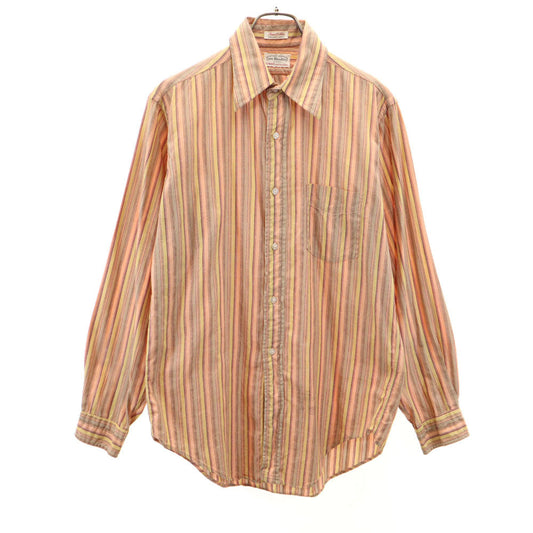 GANT 60s 70s Vintage Striped Long Sleeve Shirt Brown