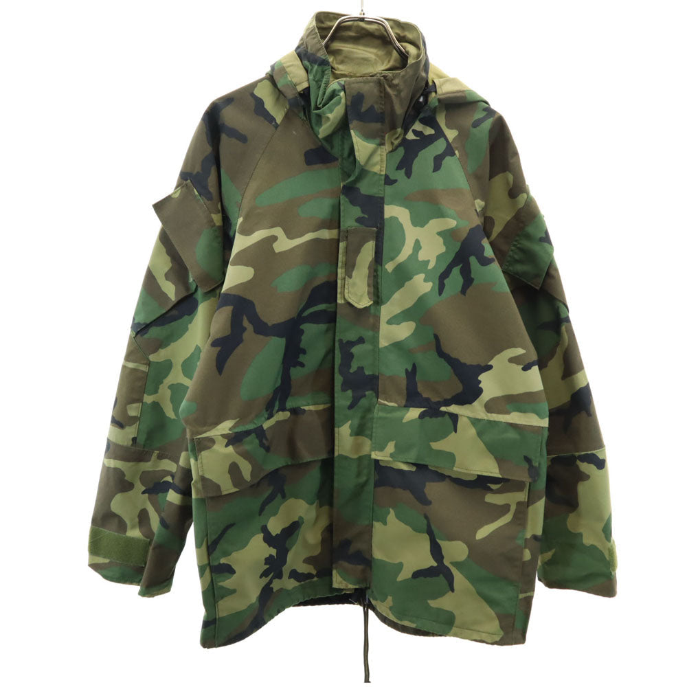 US ARMY 90s GORE-TEX Woodland Camo Hoodie Green Size S