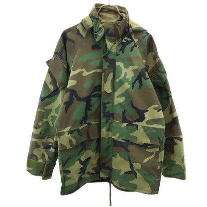 US ARMY 90s GORE-TEX Woodland Camo Hoodie Green Size S