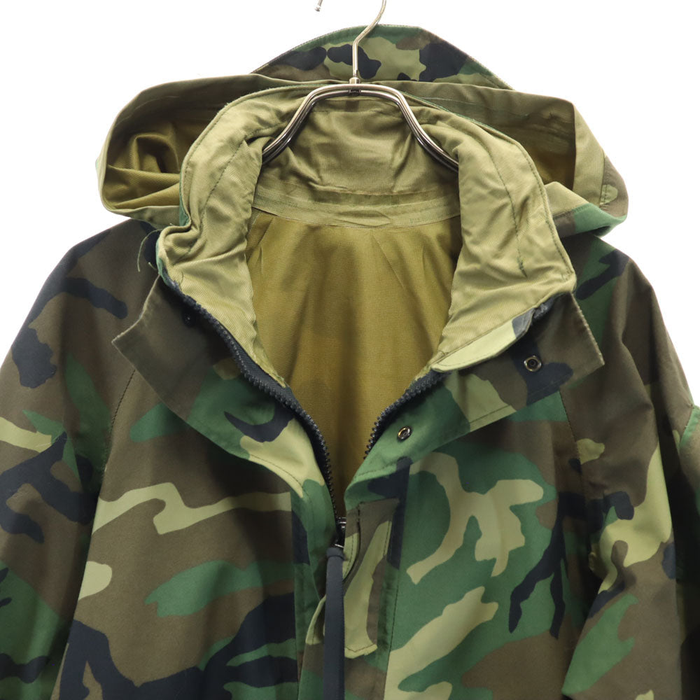 US ARMY 90s GORE-TEX Woodland Camo Hoodie Green Size S